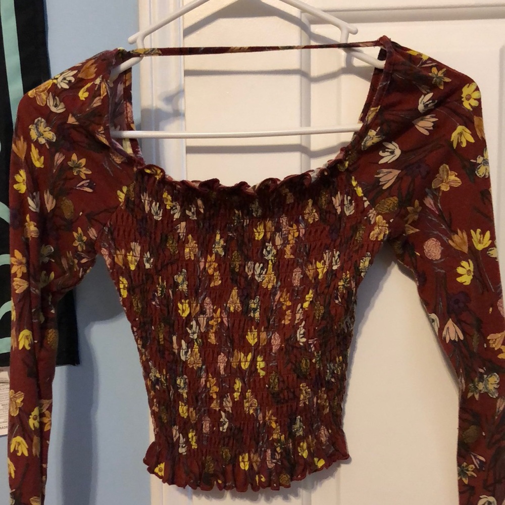 A multi color crop top